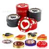KZ104 Casino Ruleta Dados Cartas de Póker Corazones Flor de Ciruelo Picas Cuadrado Flores Snack Regalo Caja de Papel con Forma