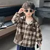 Roupas de Outono para Meninos 2026 Novo Estilo Infantil Outono Versão Coreana Top com Capuz Cool Hipster Bebê Estilo Primavera e Outono Bonito na Moda