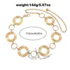 Cadena de Cintura de Metal con Aros Roscados Patchwork de Venta Caliente Europea y Americana para Mujer Cadena de Extensión Ajustable Accesorio para Falda de Playa Cinturón En Stock
