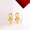 Brincos de Aço Titânio Coração Pontiagudo Simples Estilo Coreano Brincos de Aço Inoxidável Moda Retrô Tendência Nicho Acessórios de Luxo