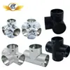 Conectores Fixadores de Tubo de Aço Inoxidável 19/25/32mm para Varal de Roupas, Fixadores de Novo Produto, Conector de Três Vias para Tubo Curvo