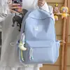 Mochila de nailon de color liso de alta moda 2026, bolsa de secundaria moderna y ligera con gran capacidad