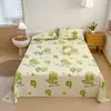 Sábana de tela gruesa a cuadros a rayas, juego de tres piezas para dormitorio de estudiantes, individual o doble, funda de almohada de tela gruesa vieja