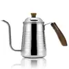 26 Anos Novo Modelo Cafeteira Manual Cross-Border de Aço Inoxidável com Alça para Uso Doméstico e Comercial, Cafeteira com Bico Longo e Filtro Atacado