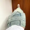 Saia Jeans Cintura Alta Feminina Primavera Fina Tamanho Grande Menina Cheinha Saia que Cobre a Barriga Tipo Pera Saia Pequena em Linha A