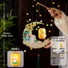 Decorações de lanternas pequenas estilo tradicional para o Festival do Meio Outono e o Dia Nacional, borlas novas estilo chinês com padrão de bambu para lojas de shoppings e áreas cênicas para criar uma atmosfera festiva