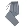 Pantalones Largos Elásticos de Seda de Hielo para Hombre 2026 Verano Delgados Rectos Casuales Sueltos Deportivos Secado Rápido Joggers