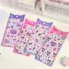 Pegatinas de Cristal Coolomi Auténticas de Sanrio Pegatinas de Kuromi Creativas 3D Lindas Pegatinas para Material de Planeador