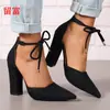 Nuevos zapatos de tacón alto profesionales transfronterizos, moda europea y americana de punta fina para comercio exterior, zapatos de tacón alto de talla grande para mujer, zapatos de moda de tacón alto para mujer