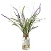 Flor Artificial Potted Plant Fake Flower Desktop Small Ornament Flor Artificial de Vid Flocado Lavanda Modelo Nuevo Transfronterizo Decoración del Hogar