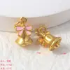 Estilo Chinês Antigo Ouro de Areia Saco da Sorte Sino Grande Pingente Trevo de Quatro Folhas Pulseira Colar Joias DIY Fabricante Acessórios Atacado