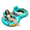 Fábrica de Guangdong Assento Flutuante Duplo Inflável para Água, Anel de Assento de Piscina de Gelo para Adultos, Boia Divertida de Verão para Água