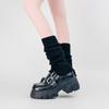Calcetines apilados de encaje con forma de aguja plana, para otoño e invierno.