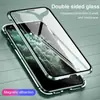Para funda de teléfono móvil iPhone16promax doble cara magnético imán apple 15 marco metálico magnético 11 cubierta protectora