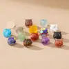 Adornos de Búho de Cristal Natural Transfronterizos Manualidades de Cristal con Grava de Resina Mini Animales de Cristal para Colgar DIY