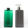 Fabricante Personalizado 300/500ml PET Alta Permeabilidade Frasco de Loção Shampoo Quadrado Ingrediente Cosmético Pressão Frasco Vazio