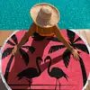 Toalla de Playa de Microfibra Grande Transfronteriza, Esterilla de Playa Redonda Estampada con Borlas, Toalla de Baño de Secado Rápido, Toalla Personalizada
