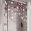 Amor Romántico Amor de Bayas Hogar Dormitorio Encriptación Velcro sin Clavos Pegatina Cortina de Puerta Divisoria Cortina Colgante Decorativa