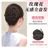Presilha banana para rabo de cavalo de peruca para mulheres com laço e fitas, presilha de garra para rabo de cavalo cacheado, naturalmente volumoso, extensão de cabelo realista, rabo de cavalo falso