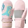 Guantes Calientes para Niños y Niñas de 5 a 10 Años, Forrados de Felpa, Cortavientos, Impermeables, Antideslizantes, a Prueba de Nieve y Resistentes al Frío