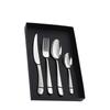 Produtos Mais Vendidos Talheres de Aço Inoxidável Conjunto de 4/5 Peças Estrela Diamante Quatro Peças Principais Caixa de Presente Conjunto de Faca, Garfo e Colher para Comida Ocidental