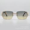 Gafas de Sol de Diseñador de Corte de Lujo Frescas Decorativas para Exteriores Lentes De Sol Mujer