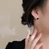 Pendientes Cuadrados Geométricos Negros para Mujer 2026 Nuevo Estilo de Nicho Pendientes Elegantes de Dama para Mujer Pendientes Simples de Gama Alta