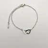Colar Pulseira Coração de Anel Duplo para Mulheres Design de Nicho Ins Estilo Leve Simples Elegante Estiloso Luxo Acessível Corrente de Clavícula Japonesa e Coreana