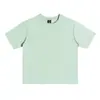 Camiseta de Manga Corta Ancha de Algodón Puro Pesado Estilo Americano 250g Marca de Moda Juvenil Hombro Caído Corte Recto Cuello Redondo Venta al por Mayor