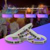 Pulseira de silicone por atacado impressão lettering pulseira pulseira pode ser definido adulto brilhante monocromático marca pulseira de silicone pode ser definido