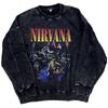 Novo suéter Nirvana Nirvana Vintage rock envelhecido cera lavada outono e inverno grosso solto gola redonda