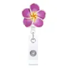 Identificación de Insignia Fácil de Tirar Hecho a Mano Hebilla Retráctil Flor Hawaiana Pequeña Fresca Arcilla Suave Hebilla de Frangipani
