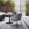 Mesas e Cadeiras de Rattan para Exterior, Arte de Rattan para Varanda, Cadeiras de Jantar de Liga de Alumínio para Quintal e Jardim, Cadeiras à Prova d'Água e de Sol para Pátio Atacado