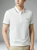 Camisa Polo de Algodón Piqué de Manga Corta para Hombre, Transpirable de Verano, Bordada, Delgada, Casual de Negocios, Top Elástico, Camiseta para Hombre 86112