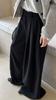Pantalones de traje de cintura alta con sentido del diseño Luxi para mujer, otoño 2024, nuevos, con caída, pernera ancha, casuales, hasta el piso 1957