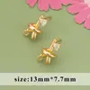 Estilo Ins Transfronterizo Diseño de Nicho Exquisitos Pendientes de Zirconio Hojas Retorcidas Anillo DIY Pendientes Accesorios de Material para Pendientes