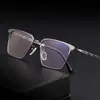 Gafas para Estudiantes Mujeres, Gafas de Media Montura Anti-Luz Azul, Material Retro de Alta Calidad, Armazón Metálico para Gafas de Miopía C