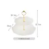 Bandeja de Lanches para Chá da Tarde Estilo Europeu Decoração de Mesa de Sobremesas Estrutura de Bolo de Três Camadas Frutas Plásticas Multicamadas Criativas