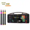Nueva caja negra pequeña de rotulador acrílico con punta suave para pintar y grafitis infantiles, colores apilables para manualidades y pintura
