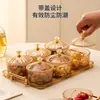 Plato de Frutas Secas Lujo Ligero Plato de Snacks Transparente Redondo Plato con Compartimentos para Frutas Caja de Dulces de Plástico con Tapa Ktv Comercial