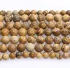 Suministrado Directamente por el Fabricante, Cuentas Sueltas de Piedra Natural, Accesorios para Joyería DIY, Cuentas para Pulseras, Cuentas Redondas de Imitación de Piedra de Imagen, Productos Semi-Terminados