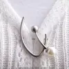 Broche de Lapela Decorativo Estilo Coreano Simples Argola Versátil Fivela de Pino Arte para Casacos e Lenços Femininos Fujiany