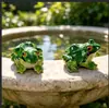 Venta Caliente Transfronteriza Adornos de Rana Seta de Resina Adornos para Jardín Exterior Decoración del Hogar Plantas