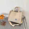 Bolsa Tote Nova Outono 2026 Bolsa de Mão de Veludo Bolsa Transversal Feminina Bolsa de Ombro da Moda para Estudante Universitário