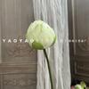Flor artificial de lótus Nova flor falsa de lótus chinês sala de estar arranjo de flores sentir dossel de lótus Zen Buddha Hall ornamentos adereços de tiro