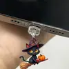 Gato Bruxo Acrílico 2D Novo Adequado para Conector Android Tipo-C de iPhone/Mão