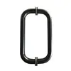 Manija Moderna Simple de Acero Inoxidable Cromado Ligero para Puerta de Vidrio Tubo Redondo Hotel Puerta Corredera sin Marco Manija de Puerta de Madera Manija