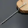 Fabricantes de origen pulsera de plata de ley S925 doble círculo simple retro joyería de plata de ley venta directa de fábrica