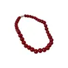 Collar de Cuentas de Vidrio Redondas Moda Versátil Temperamento de Alta Gama Cadena para Suéter Nicho Lujo Ligero Collar Retro para Mujeres