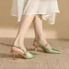 Nuevas Sandalias de Diadema Estilo Nacional Chino para Mujer 2026 Verano Nuevo Estilo Sandalias de Tacón de Aguja Punta Fina Espalda Abierta Zapatos de Tacón Alto para Mujer